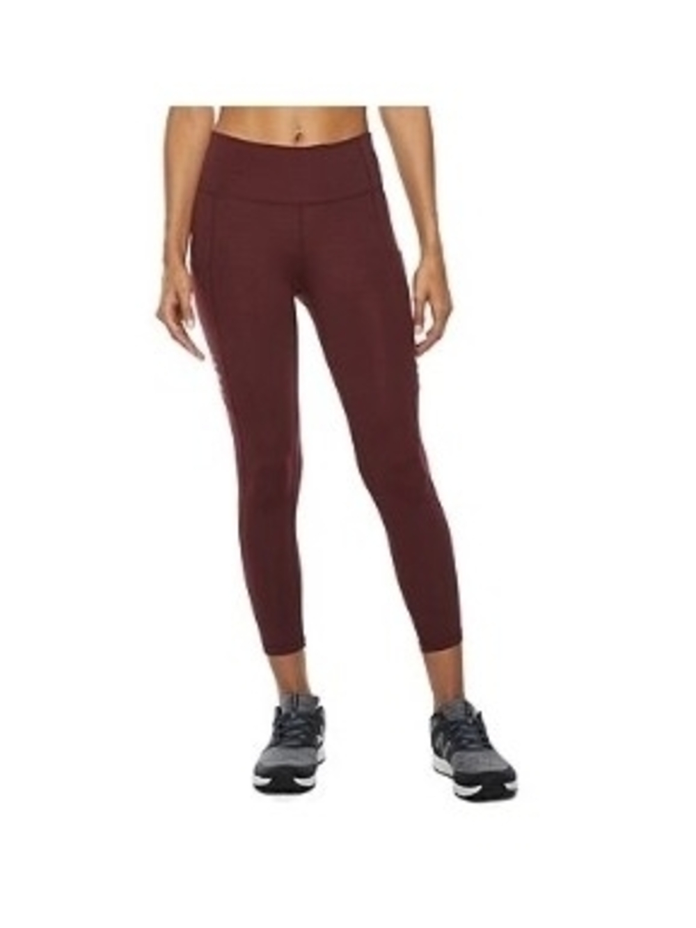 Xersion 7/8 Mid-Rise Ankle Leggings - Burgundy